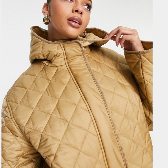 ASOS Design Tall longline quilted coat - Picture 3 of 5